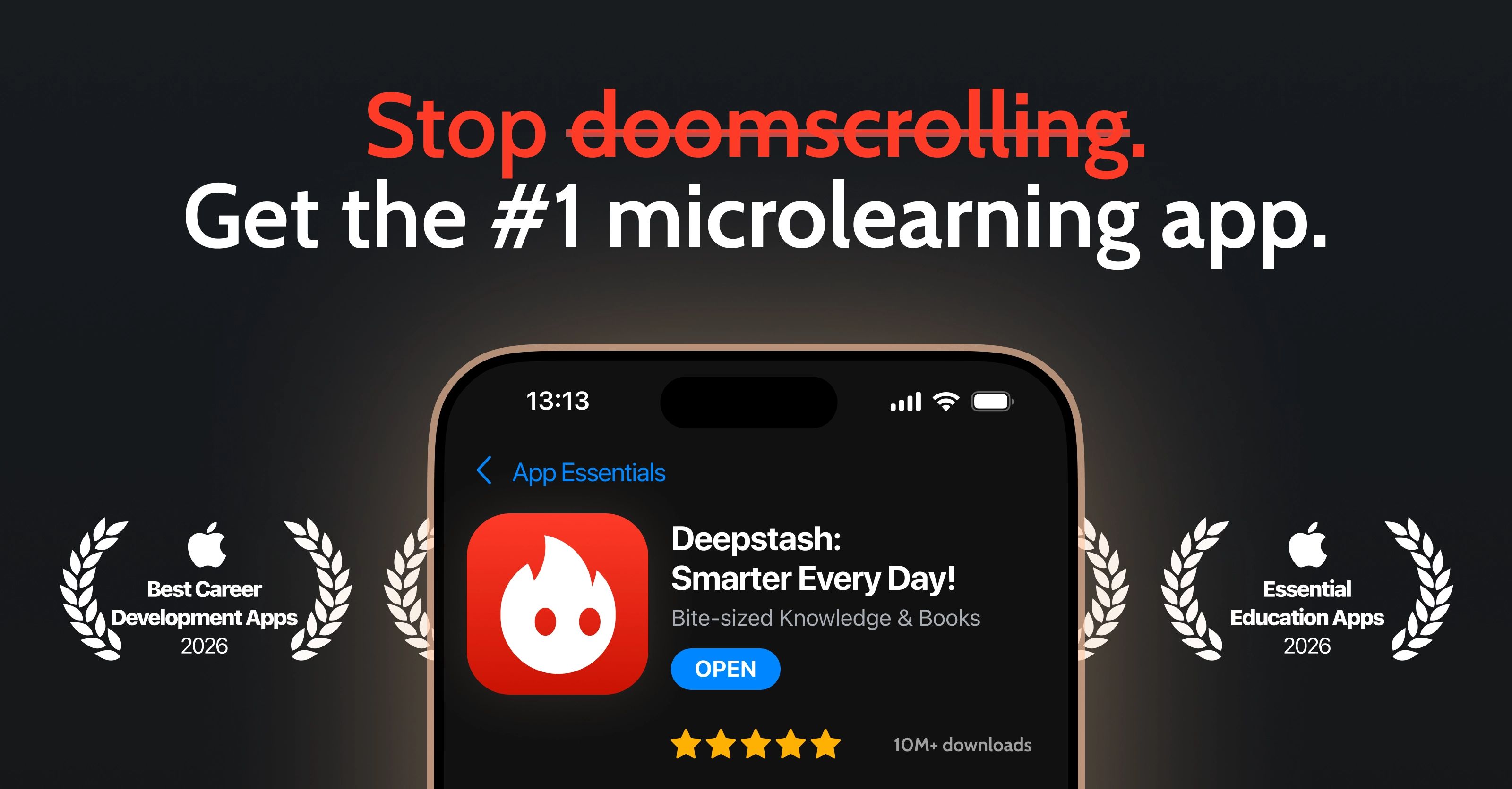Deepstash official image representing bite-sized microlearning as a comparison point